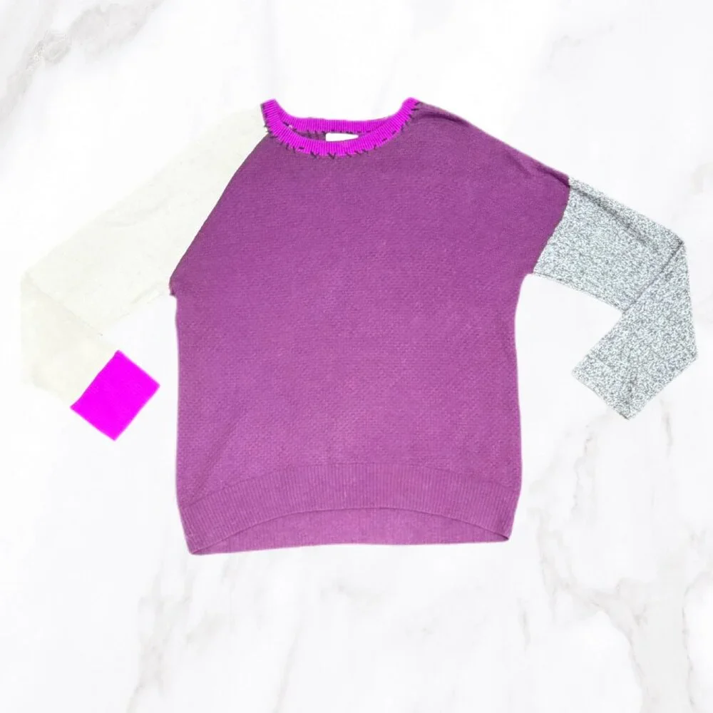 Lisa Todd Colorblock‎ Cashmere Blend Sweater, Size M